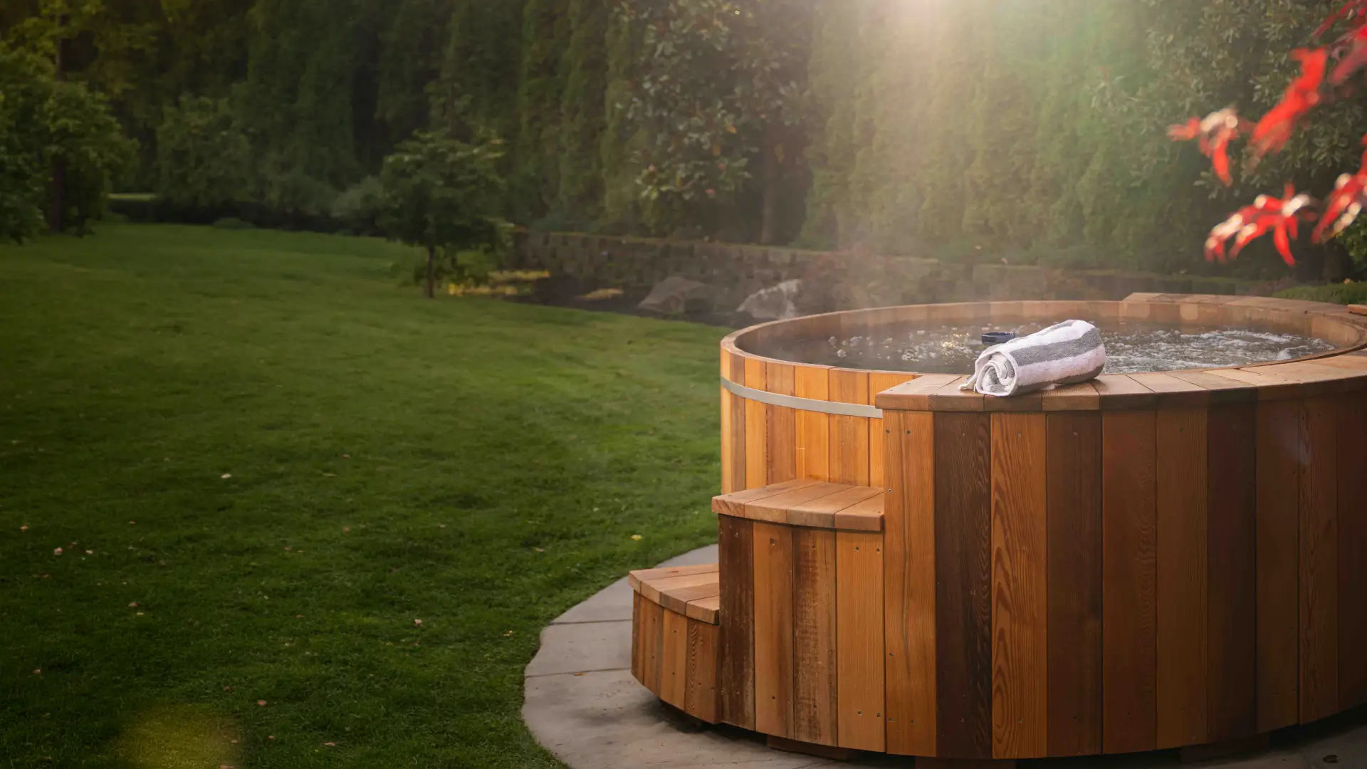 Closeup of a bubbling tub